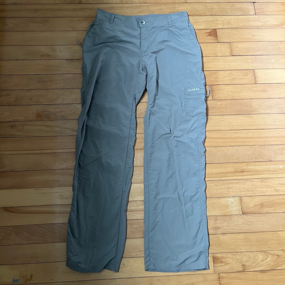 Simms Fishing Products Mens Gray Nylon Cargo Hiking Pants Size M Quick Dry